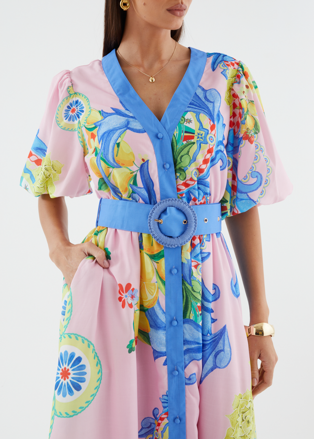 Ambre Maxi Dress - Sicily Print