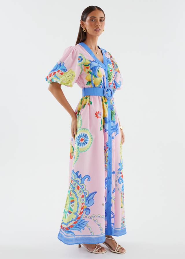 Ambre Maxi Dress - Sicily Print