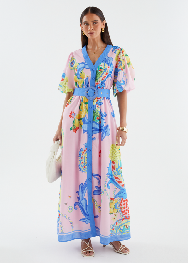 Ambre Maxi Dress - Sicily Print