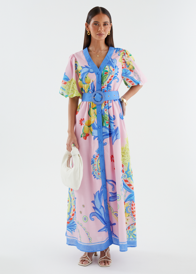 Ambre Maxi Dress - Sicily Print