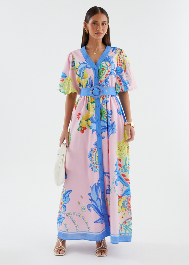 Ambre Maxi Dress - Sicily Print