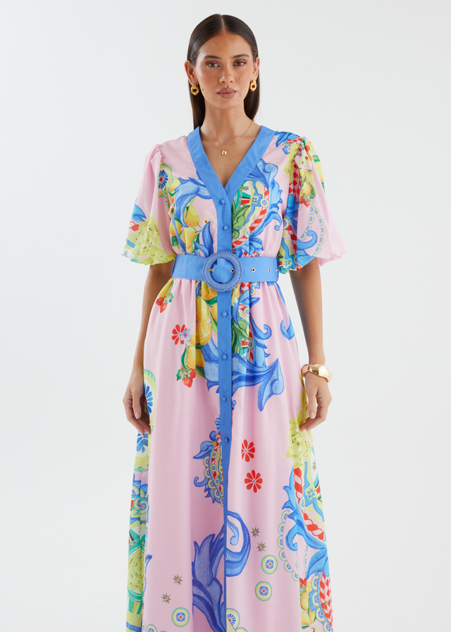 Ambre Maxi Dress - Sicily Print