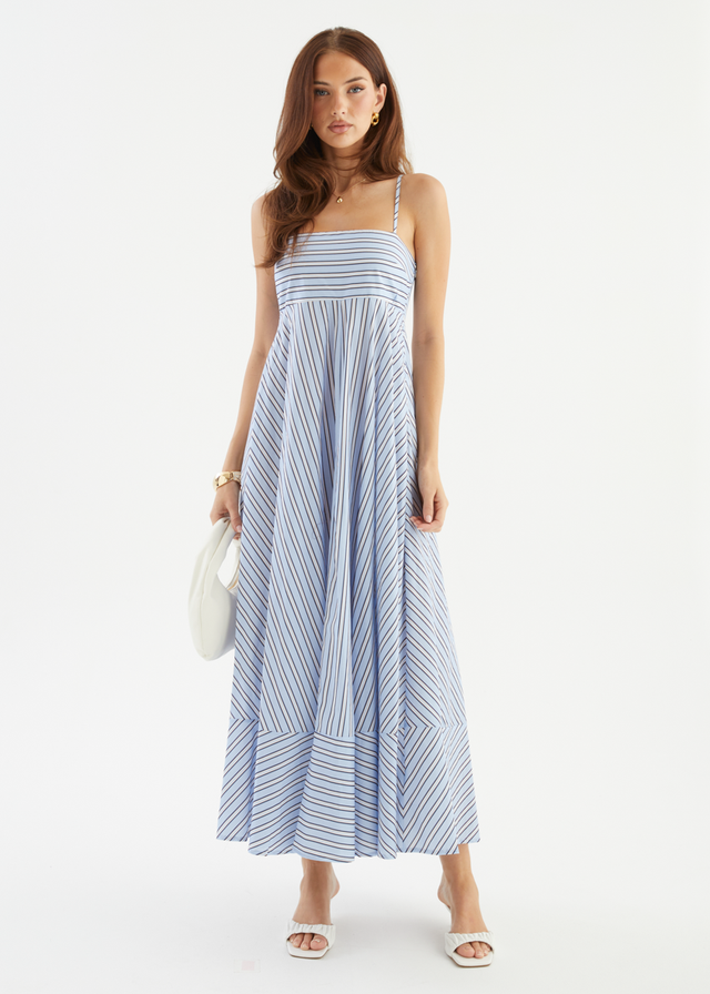 Elide Maxi Dress - Blue Stripe