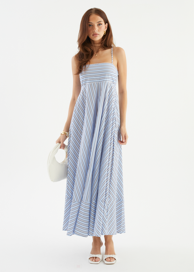 Elide Maxi Dress - Blue Stripe