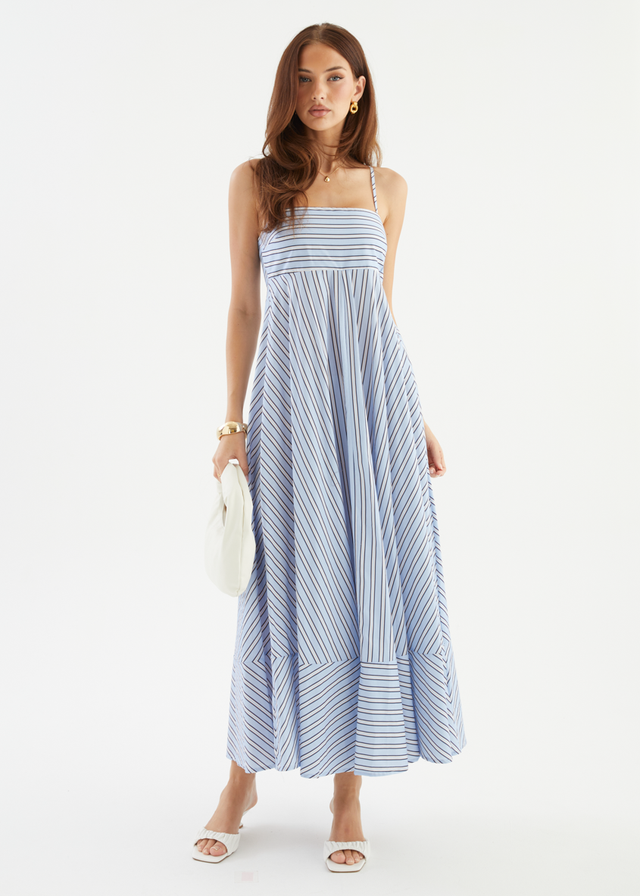 Elide Maxi Dress - Blue Stripe
