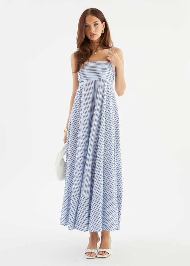 Elide Maxi Dress - Blue Stripe