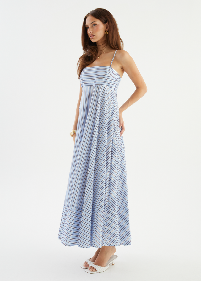 Elide Maxi Dress - Blue Stripe
