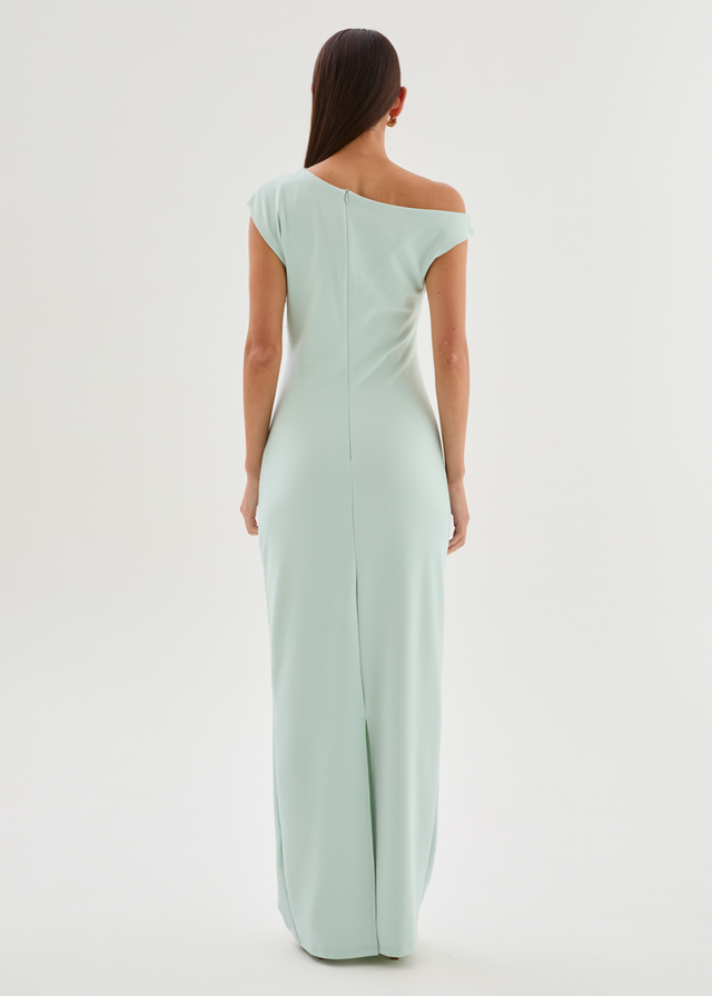 Carmella One Shoulder Maxi Dress - Peppermint