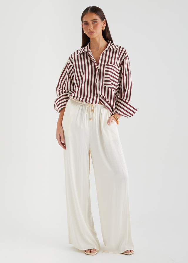 Lola Shirt - Berry Stripe