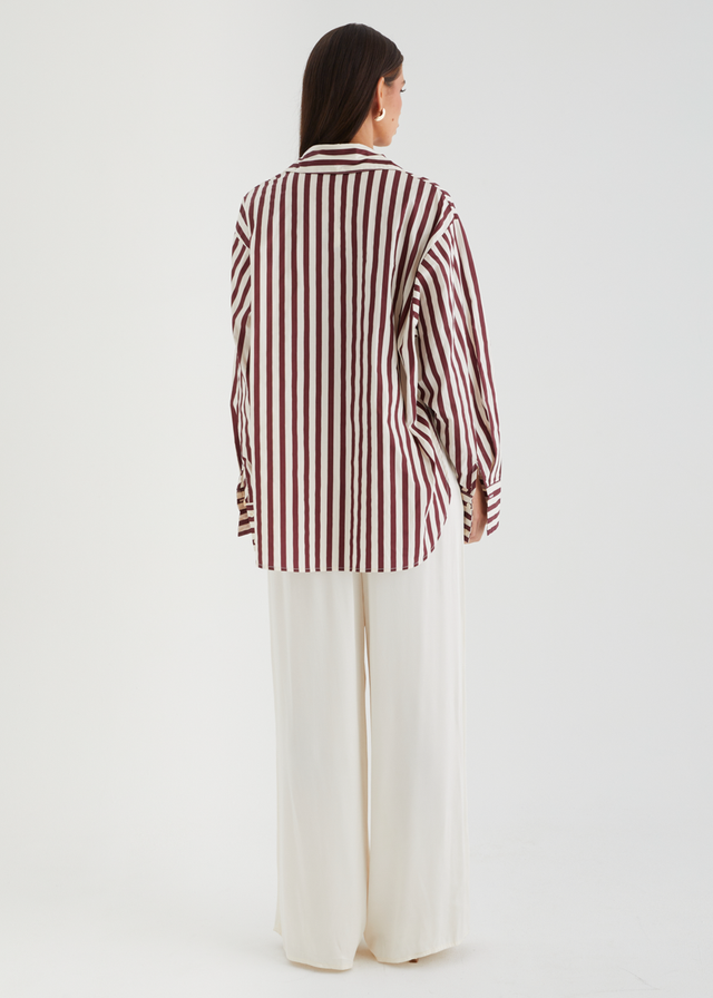 Lola Shirt - Berry Stripe