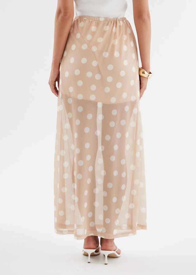 Solace Maxi Skirt - Latte Spot