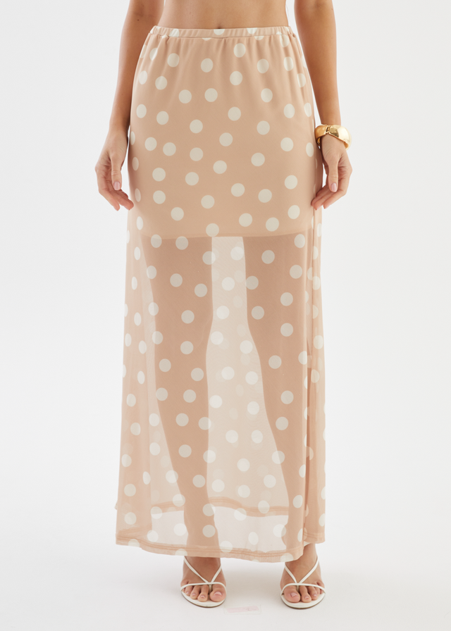 Solace Maxi Skirt - Latte Spot