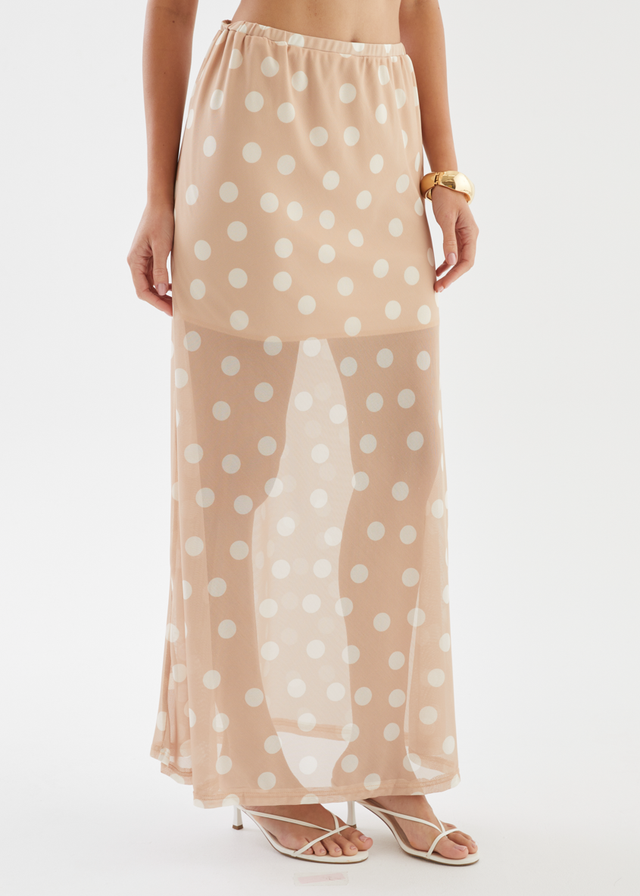 Solace Maxi Skirt - Latte Spot