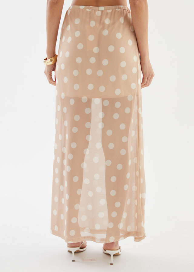 Solace Maxi Skirt - Latte Spot