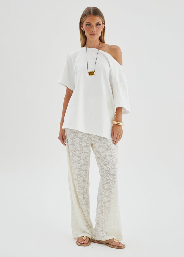 Natassia Lace Pants - Off White