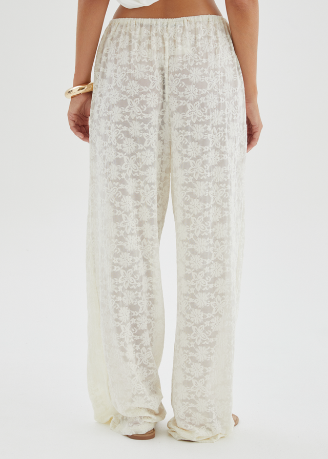 Natassia Lace Pants - Off White