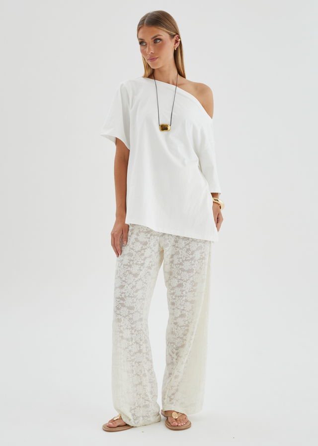 Natassia Lace Pants - Off White