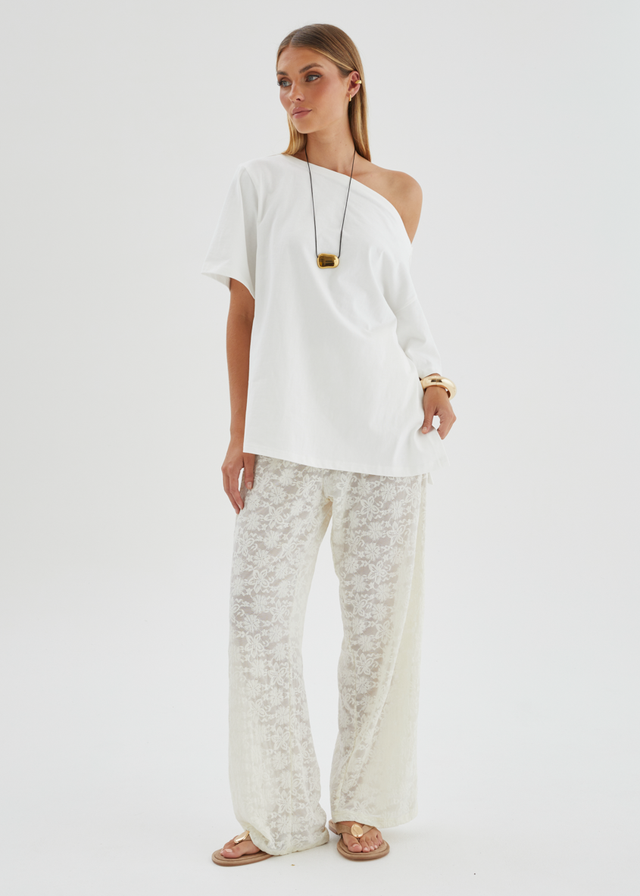Natassia Lace Pants - Off White