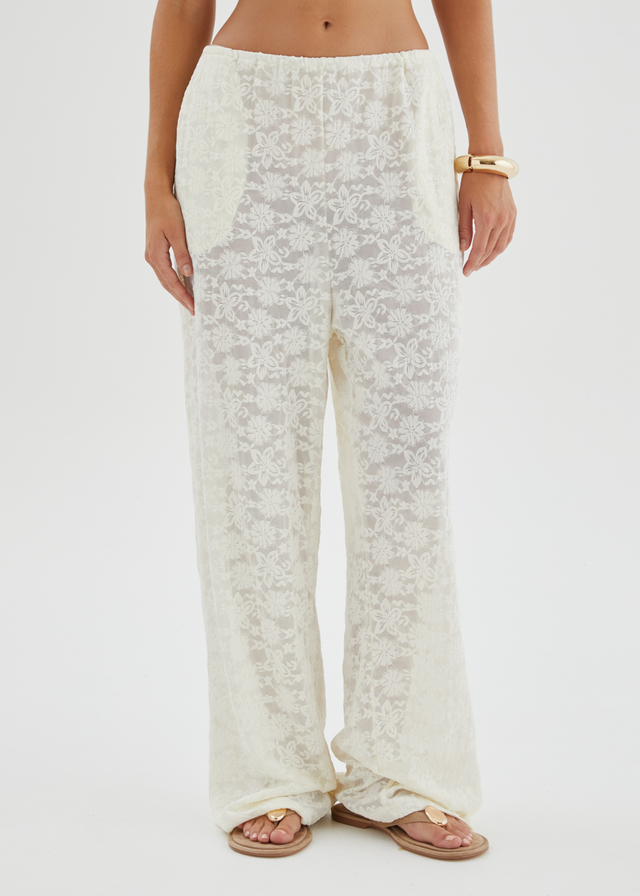 Natassia Lace Pants - Off White