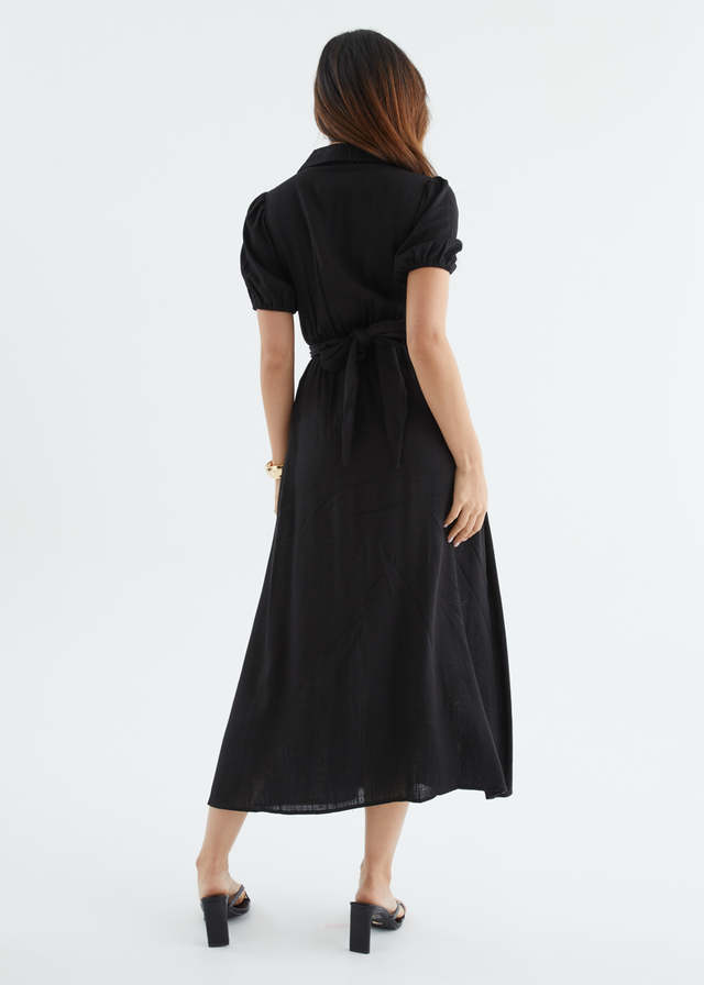 Taja Midi Dress - Black