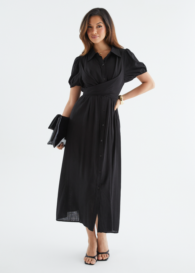 Taja Midi Dress - Black
