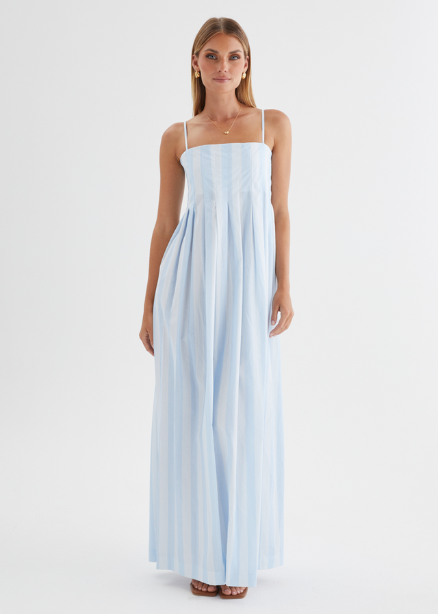 Marinella Maxi Dress - Sky Stripe