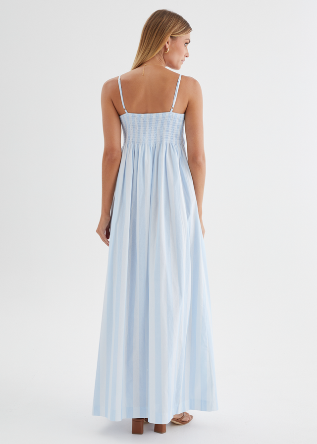 Marinella Maxi Dress - Sky Stripe