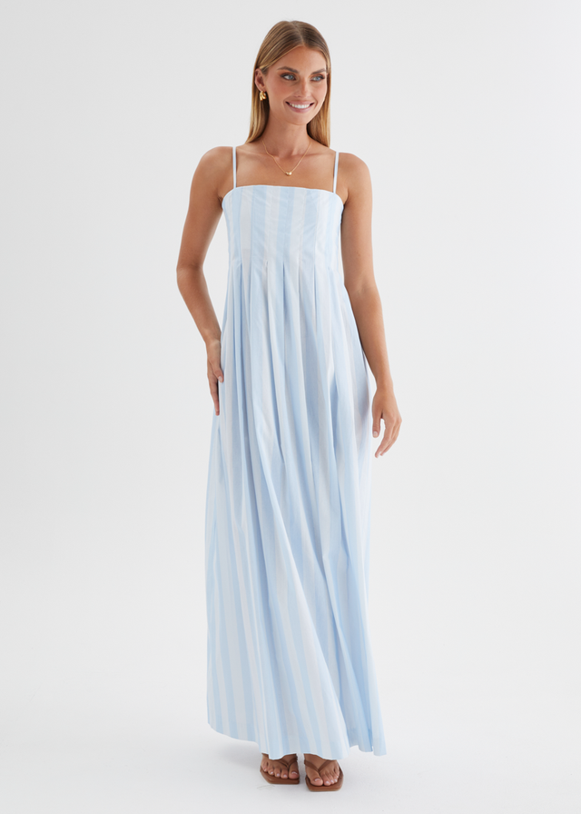 Marinella Maxi Dress - Sky Stripe