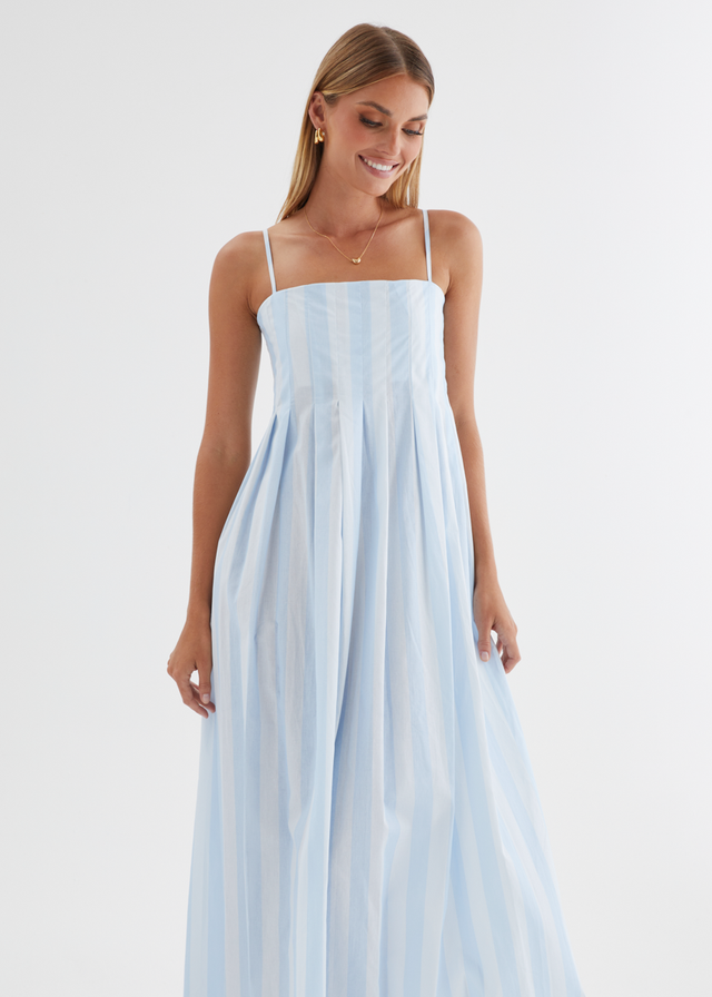 Marinella Maxi Dress - Sky Stripe