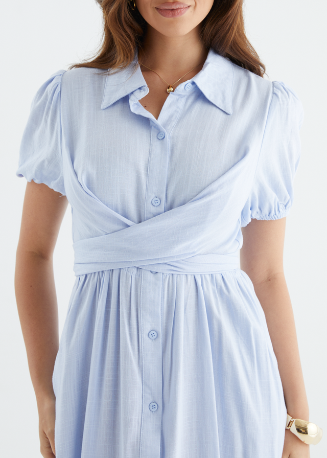 Taja Midi Dress - Blue