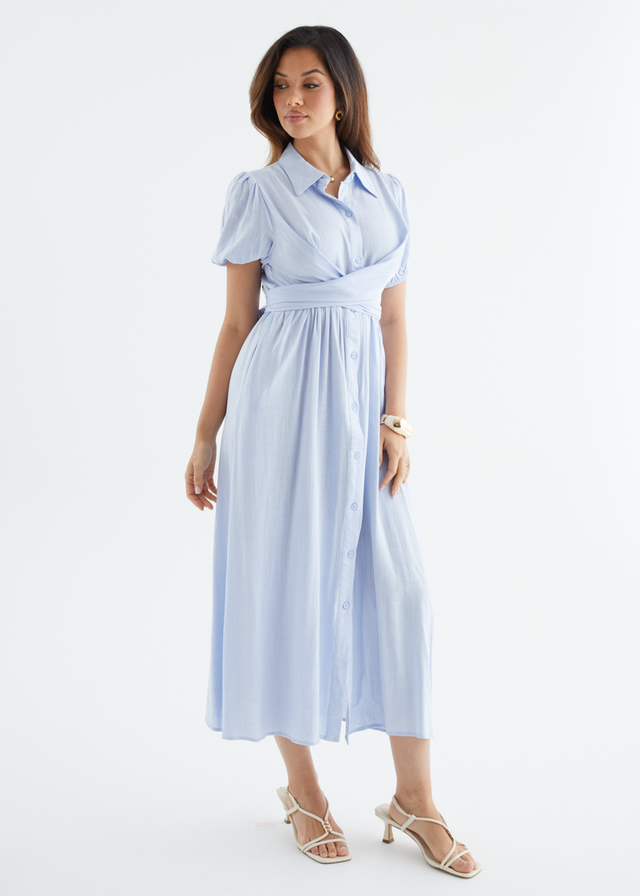 Taja Midi Dress - Blue