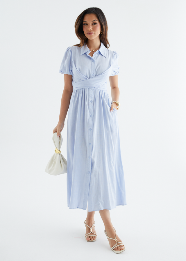 Taja Midi Dress - Blue