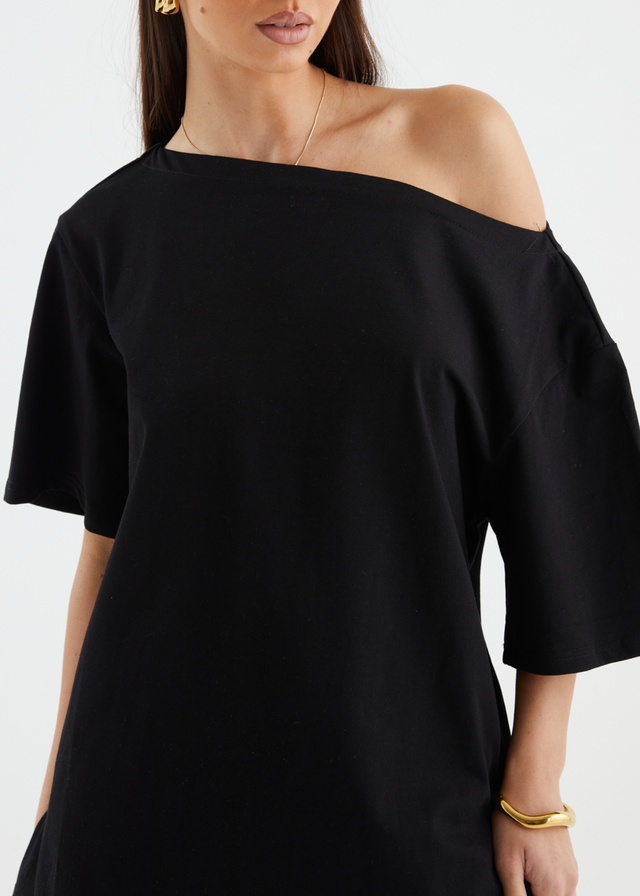 Mylee Drop Shoulder Top - Black