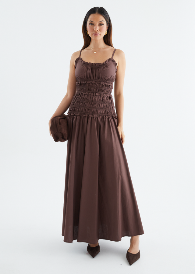 Rihana Maxi Dress - Chocolate