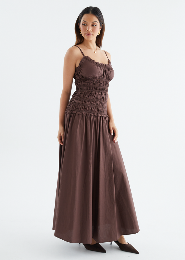 Rihana Maxi Dress - Chocolate