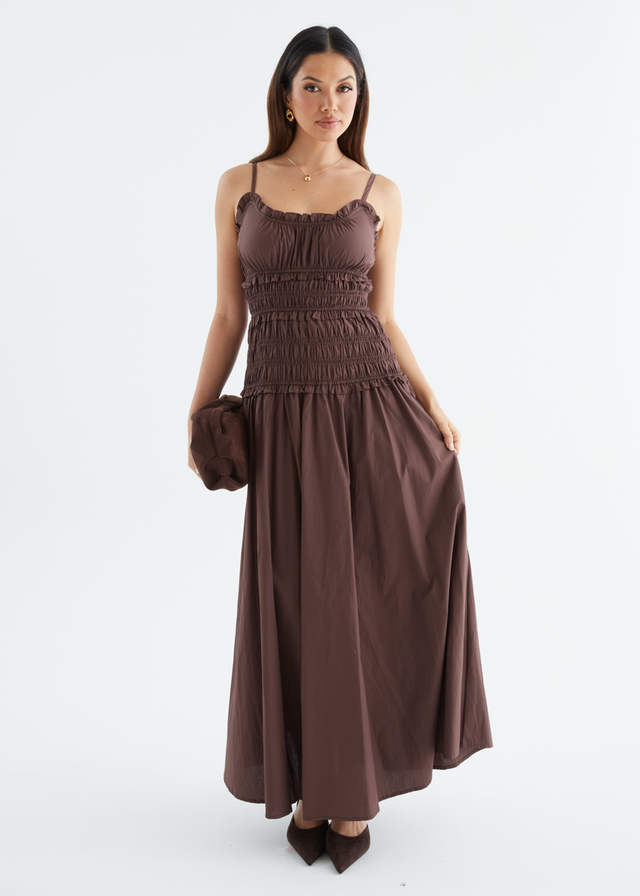 Rihana Maxi Dress - Chocolate