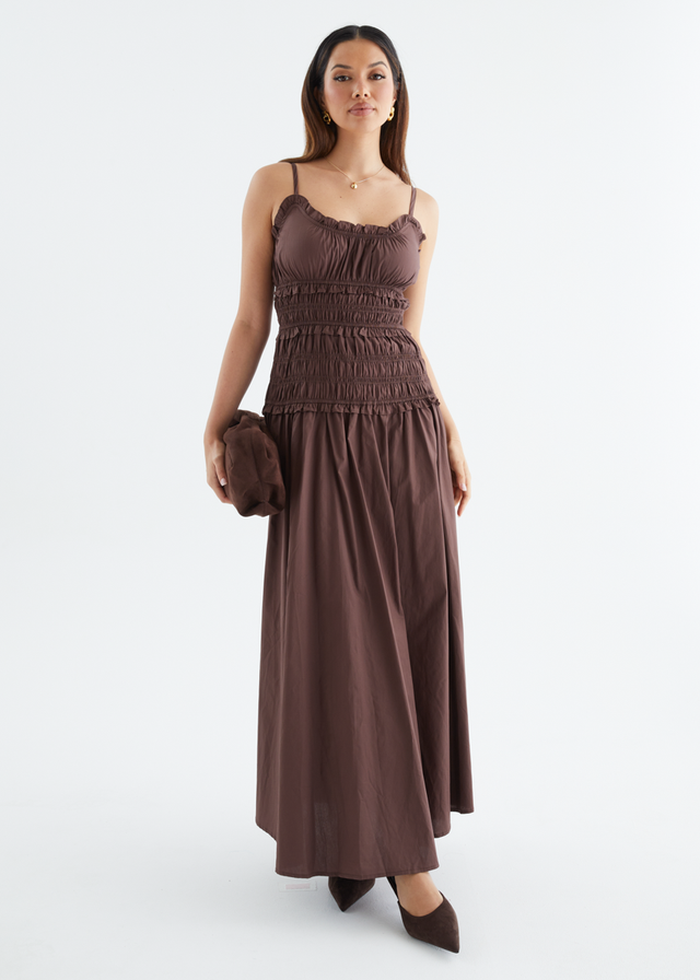 Rihana Maxi Dress - Chocolate