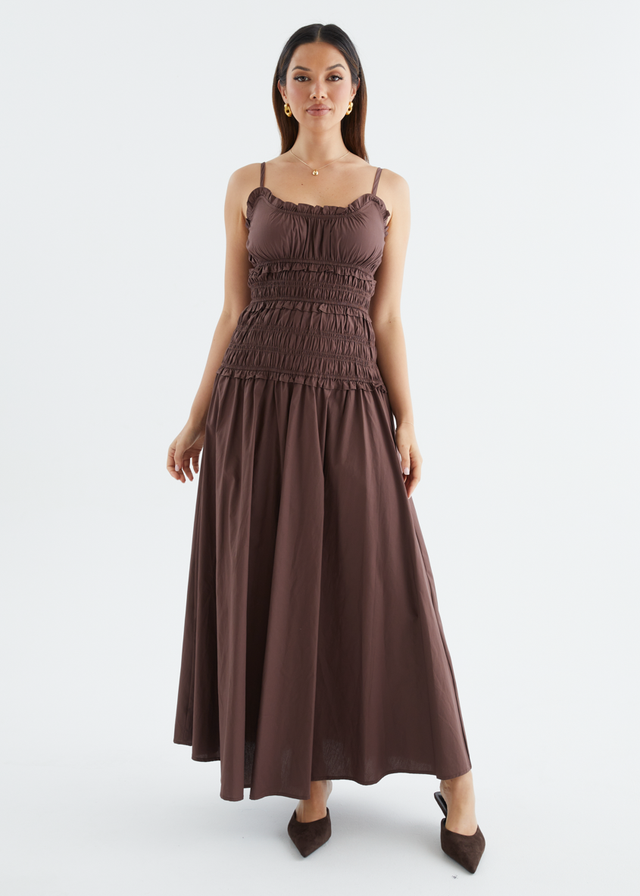 Rihana Maxi Dress - Chocolate