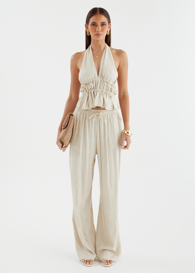 Akira Halter Top - Beige