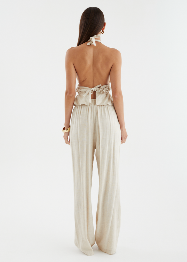 Akira Halter Top - Beige