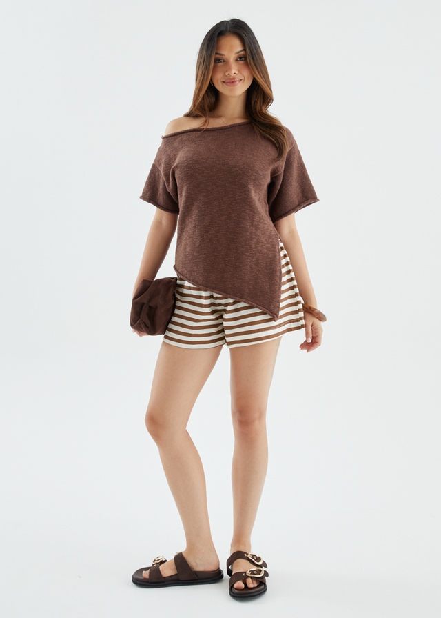 Sunstone Shorts - Chocolate Stripe