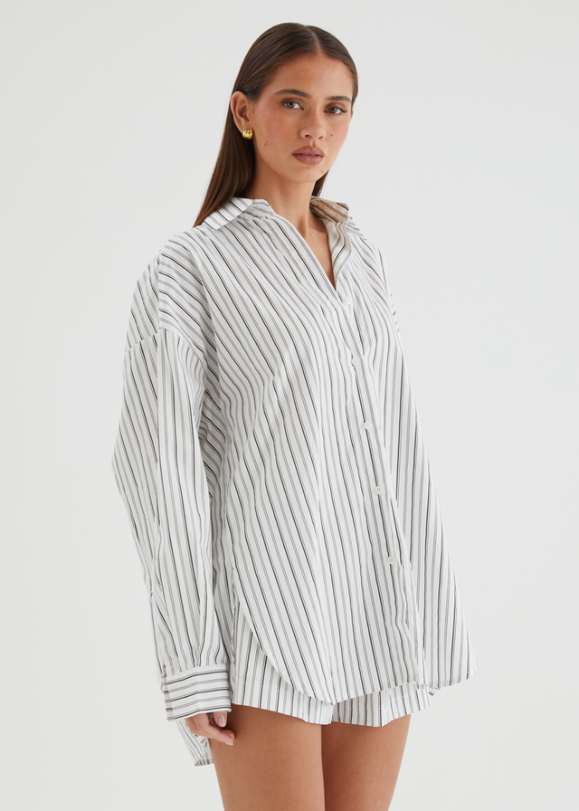 Jenkins Shirt - White Stripe