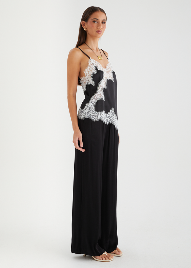 Lydiah Lace Cami - Black