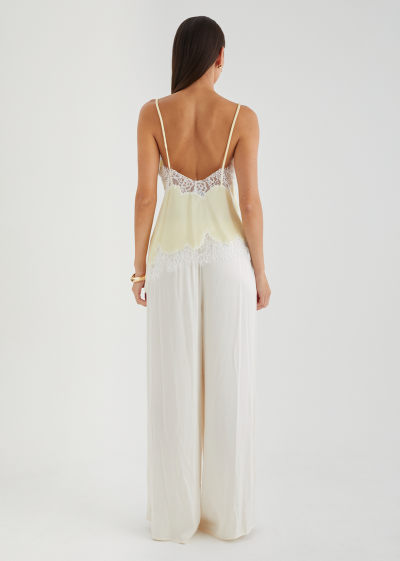 Lydiah Lace Cami - Lemon – Gingham & Heels