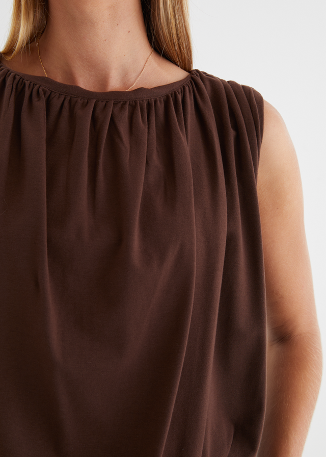 Leanora Top - Chocolate