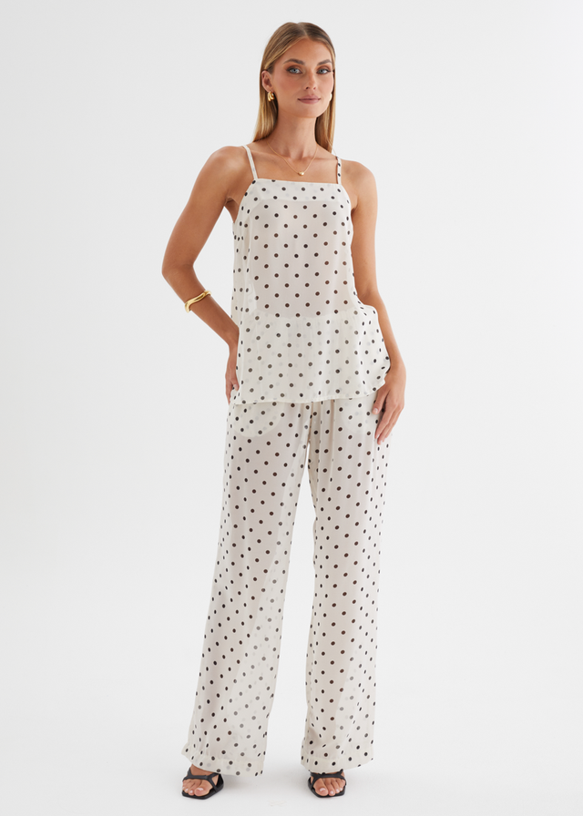 Felecia Cami - Beige Polka Dot