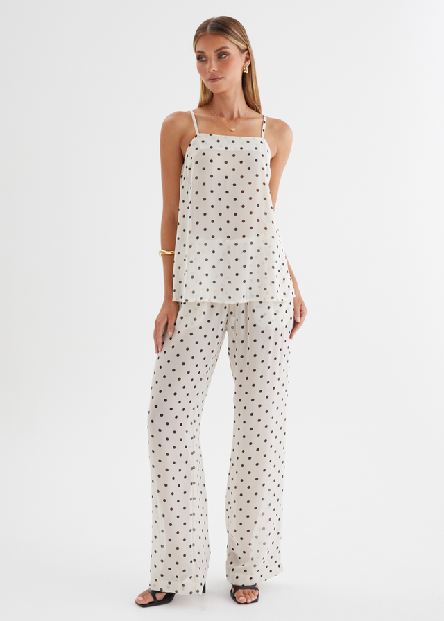 Felecia Cami - Beige Polka Dot