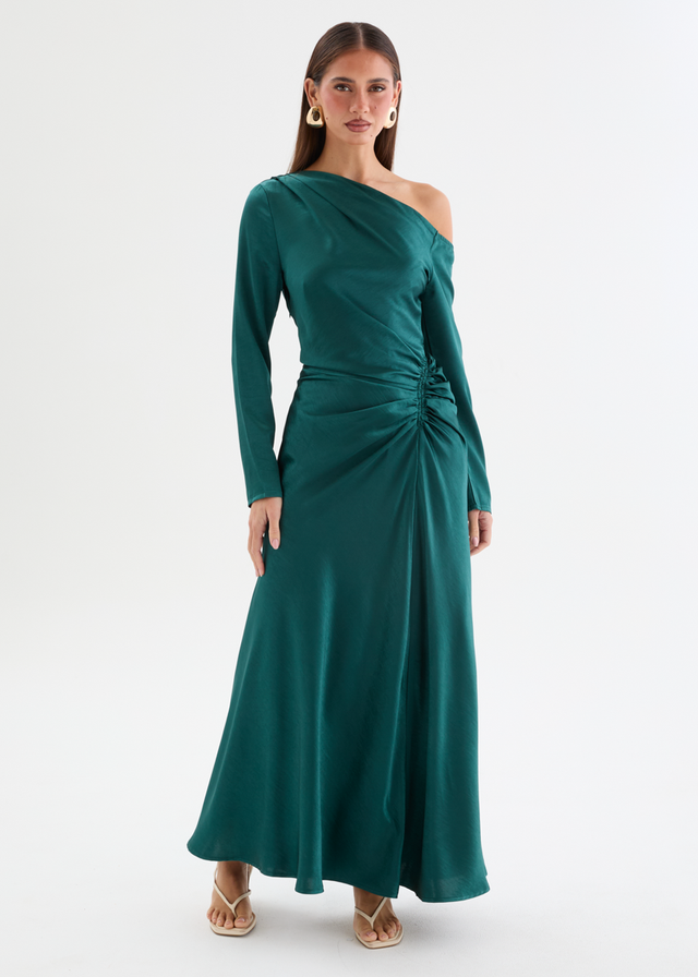 Destini Drop Shoulder Maxi Dress - Emerald