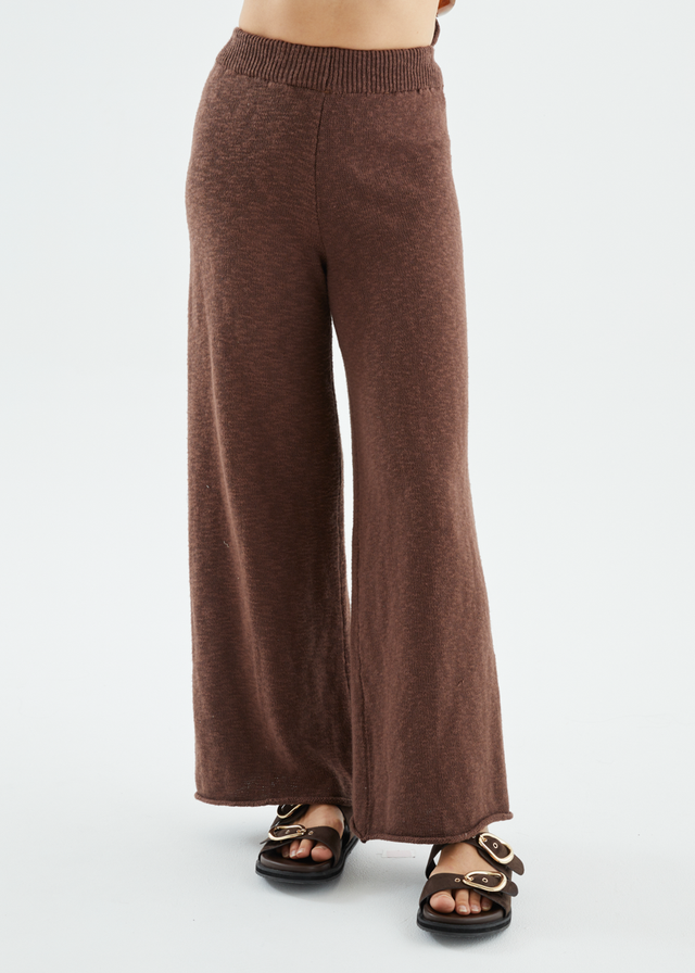 Chester Drop Shoulder Knit Top - Chocolate