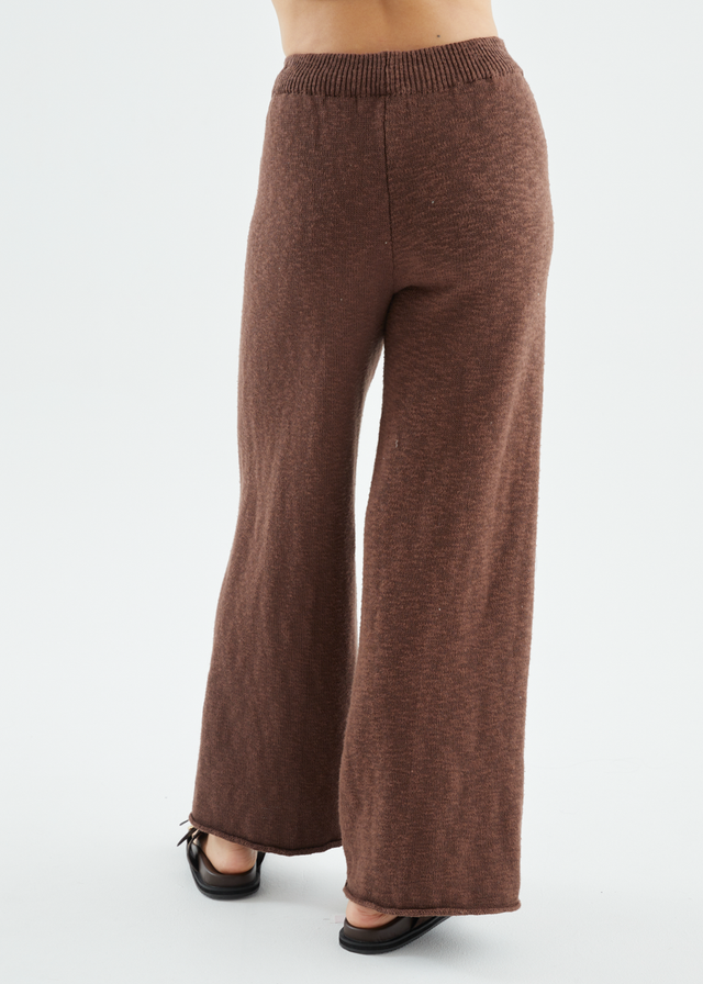 Chester Drop Shoulder Knit Top - Chocolate